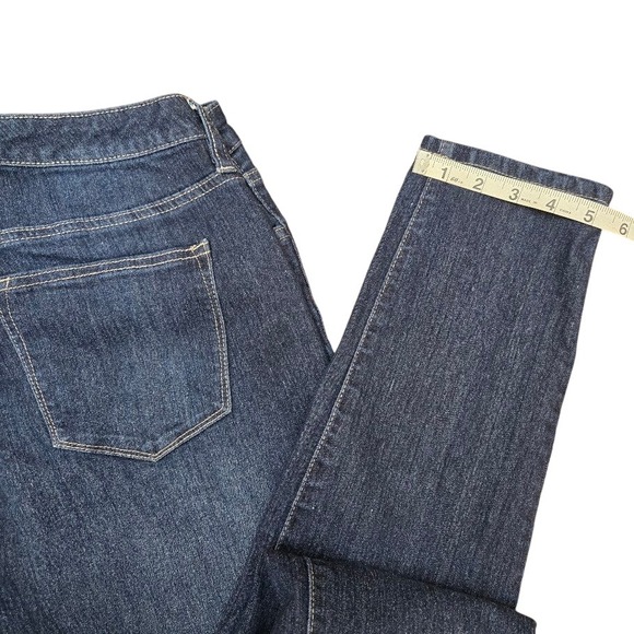 New Directions Dark Wash Skinny Jeans Zipper Detail Womens Sz 10R - Picture 3 of 9